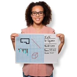 Flipside Dry Erase Base Ten Grid Boards, 12/Pack (11261)