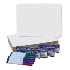Flipside Dry Erase Whiteboard Set, 9" x 12", 12 Sets of 3 (FLP31003)