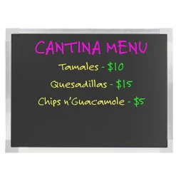 Flipside Dry-Erase Blackboard, Aluminum Frame, 2' x 1.5' (17921)