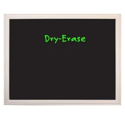 Flipside Dry-Erase Blackboard, Wood Frame, 24" x 36" (17930)