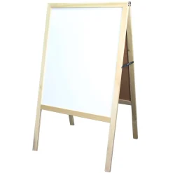 Flipside Dry-Erase Marquee Easel, 42", White/Black/Natural Wood (31700)