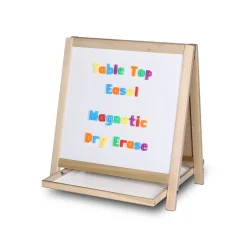 Flipside Dry-Erase Two-Sided Easel, Wood Frame, 19.5
