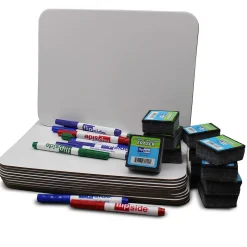 Flipside Magnetic Dry-Erase Whiteboard Set, 9" x 12", 12/Pack (31004)