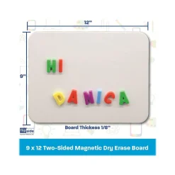 Flipside Magnetic Mobile Dry-Erase Whiteboard, 0.75' x 1', 24/Pack (12477)