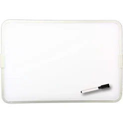 Flipside Products 2-Sided Magnetic Plastic Dry-Erase Whiteboard, Aluminum Framed, 12" x 17.5", Pack of 3 (FLP18232-3)