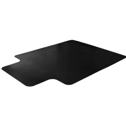 Floortex Advantagemat Chair Mat with Lip, 45" x 53", Designed for Low-Pile Carpet, Black Vinyl (FR114553LLBV)