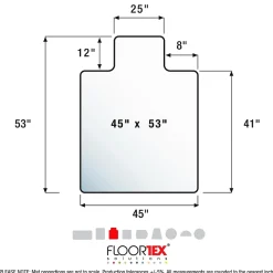Floortex Advantagemat Chair Mat with Lip, 45