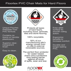 Floortex Advantagemat Hard Floor Chair Mat, 48