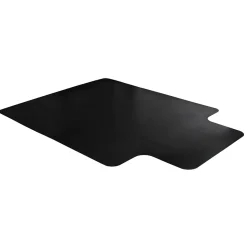 Floortex Advantagemat Hard Floor Chair Mat with Lip, 45" x 53", Black Vinyl (FR124553HLBV)