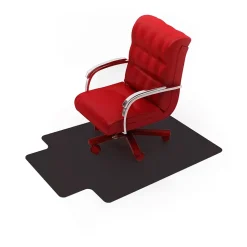 Floortex Advantagemat Hard Floor Chair Mat with Lip, 45" x 53", Black Vinyl (FR124553HLBV)