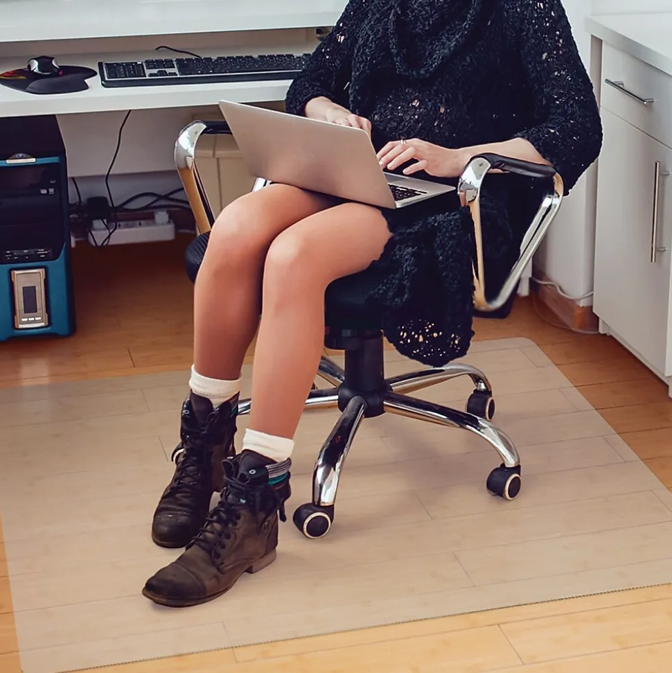 Floortex Advantagemat Plus Hard Floor Chair Mat, 36" x 48", Clear APET (NCCMFLAS0002)