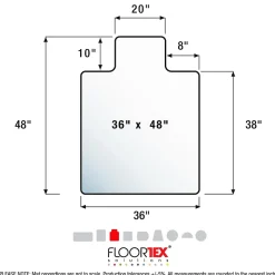 Floortex Computex Advantagemat Carpet Chair Mat with Lip, 36
