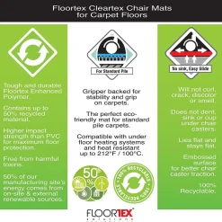 Floortex Evolutionmat Carpet Chair Mat, 48