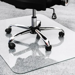 Floortex Glaciermat Carpet & Hard Floor Chair Mat, 36" x 48", Crystal Clear Glass (FC123648EG)
