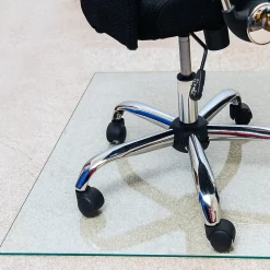 Floortex Glaciermat Carpet & Hard Floor Chair Mat, 36" x 42", Crystal Clear Glass (FC123642EG)