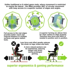 Floortex 9Mat Carpet Gaming Chair Mat, 38