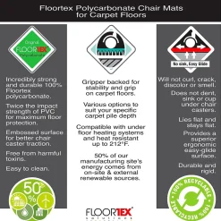 Floortex 9Mat Carpet Gaming Chair Mat, 38