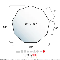 Floortex 9Mat Hard Floor Gaming Chair Mat, 38