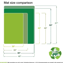 Floortex Revolutionmat Hard Floor Chair Mat, 35