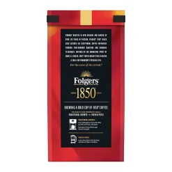 Folgers 1850 Black Gold Caffeinated Ground Coffee, Dark Roast, 12 oz. (SMU60516)