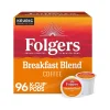 Folgers Breakfast Blend Coffee, Keurig K-Cup Pod, 96/Carton (000370677/6684CT)