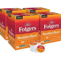 Folgers Breakfast Blend Coffee, Keurig K-Cup Pod, 96/Carton (000370677/6684CT)