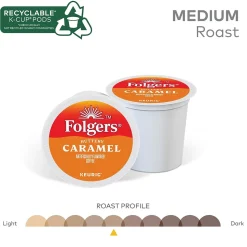 Folgers Buttery Caramel Coffee, Medium Roast, 0.31 oz. Keurig® K-Cup® Pods, 24/Box (6680)