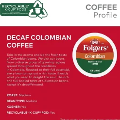 Folgers Colombian Decaf Coffee Keurig® K-Cup® Pods, Medium Roast, 24/Box (5000053359)