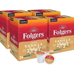 Folgers French Vanilla Coffee, Keurig K-Cup Pod, 96/Carton (6661CT)