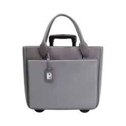 Francine Collection Florence Faux Leather Tote Bag, Gray (FLORLRT-03)