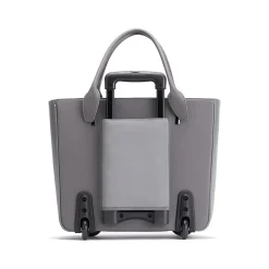 Francine Collection Florence Faux Leather Tote Bag, Gray (FLORLRT-03)