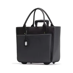 Francine Collection Florence Faux Leather Tote Bag, Black (FLORLRT-01)