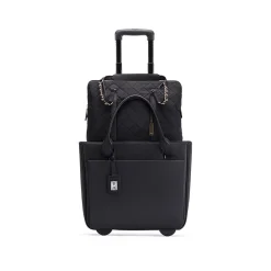 Francine Collection Florence Faux Leather Tote Bag, Black (FLORLRT-01)