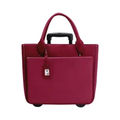 Francine Collection Florence Faux Leather Tote Bag, Burgundy (FLORLRT-02)