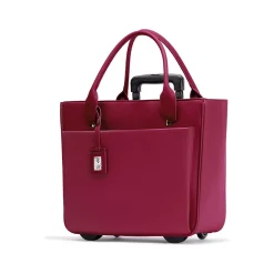 Francine Collection Florence Faux Leather Tote Bag, Burgundy (FLORLRT-02)