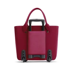 Francine Collection Florence Faux Leather Tote Bag, Burgundy (FLORLRT-02)