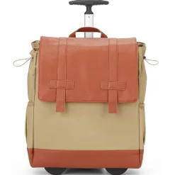 Francine Collections 15" Laptop Rolling Wheels Up Backpack, Tan (BKBUDGRL_SM-OLI)
