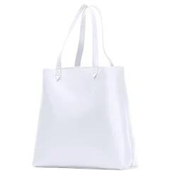 Francine Collections Made Easy Leather 15.6 Laptop Tote, White (FCTWHMADE)