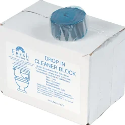 Fresh Products Restroom Drop-In Tank Non-Para Cleaner Block, Unscented, 24/Box (DIB)