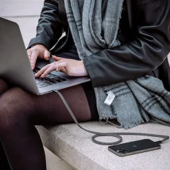 Function101 NEAT CABLE Magnetic USB-C Charging Cable, 4.9 ft., Blue (F101-LCBU5)