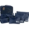 G Force 6-Piece Fabric Travel Pouch Set, Water Resistant, Midnight (27105-MIDNIGHT)
