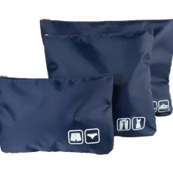 G Force 6-Piece Fabric Travel Pouch Set, Water Resistant, Midnight (27105-MIDNIGHT)