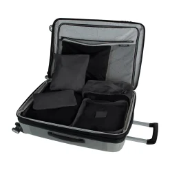 G Force 6-Piece Fabric Travel Pouch Set, Water Resistant, Black (27105-BLACK)