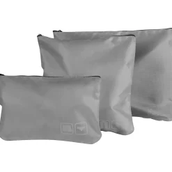 G Force 6-Piece Fabric Travel Pouch Set, Water Resistant, Gray (27105-GREY)