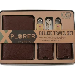 G Force XPLORER RFID Passport Holder, Brown, 5/Set (26719-AST)