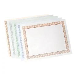 Gartner Studios Variety Pack Certificates, 8.5" x 11", Assorted Colors, 100/Pack (35741)