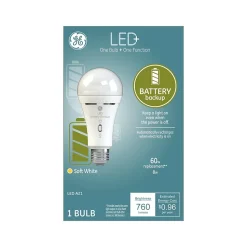 GE 8 Watt Soft White Battery Backup Bulb (93099986)