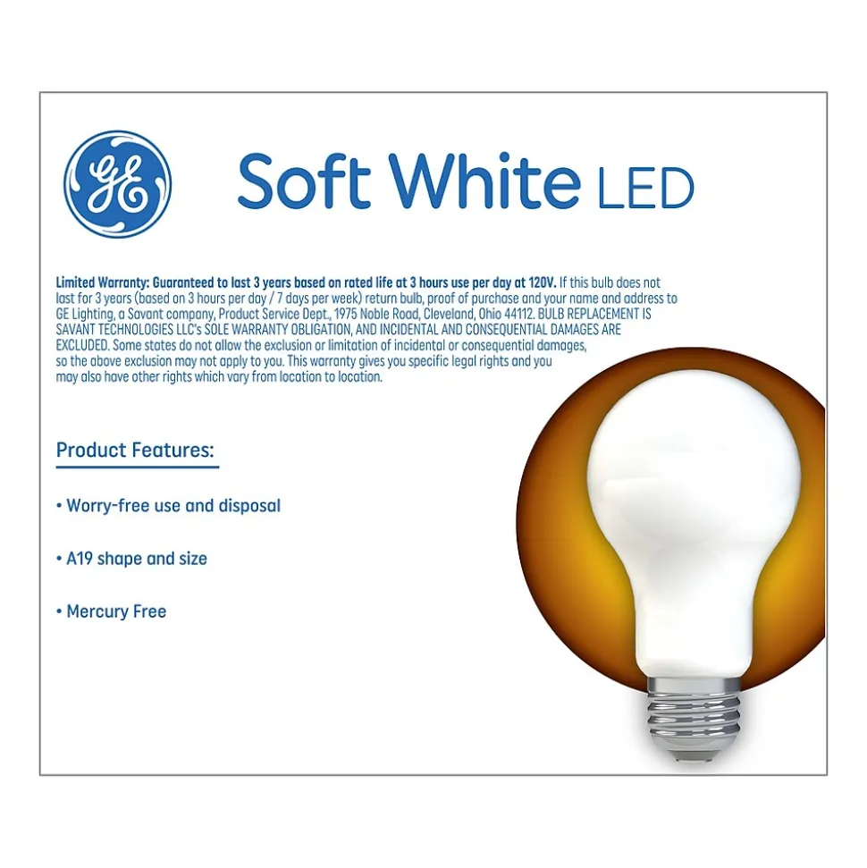 GE 9 Watt Soft White LED General-Purpose Bulb, 2/Pack (93109032)