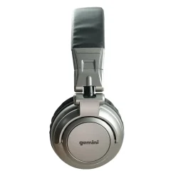 Gemini Professional Over-Ear DJ Headphones, Silver (DJX-500)