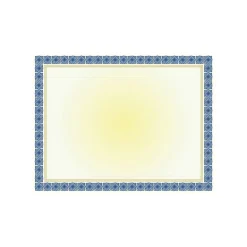 Geographics Kensington Graduation Certificates, 8.5" x 11", Blue and Gold, 15/Pack (48673)